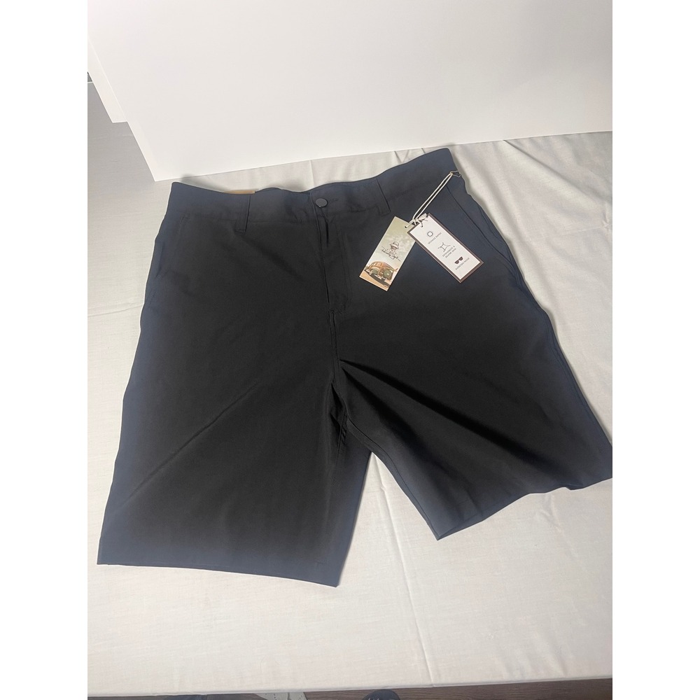 Panama Jack Men's Golf Shorts 34 Black 9" Hybrid Stretch Performance NWT